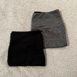 2 Pack of Generic Athletic Biker Shorts SZ L/XL Gray & Black (with pockets) Worn
